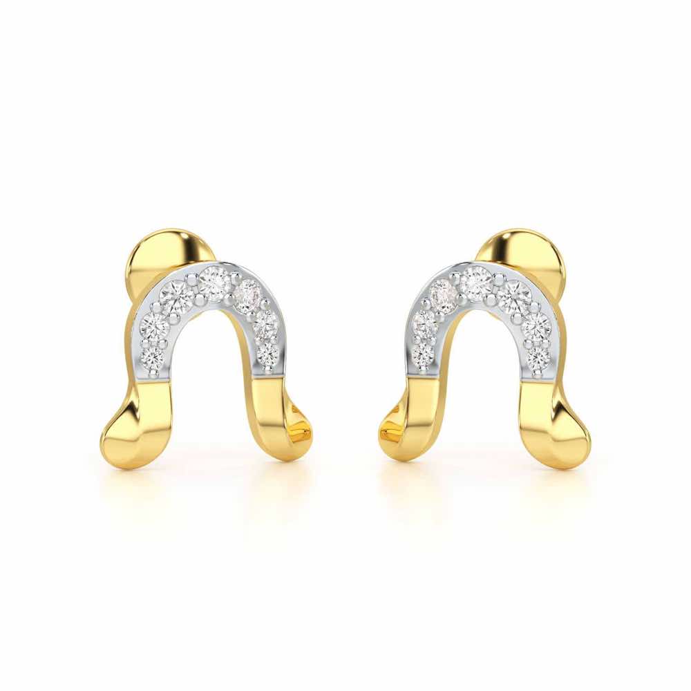 Golden Cascade Silver Earrings - Yellow Gold - Image 1