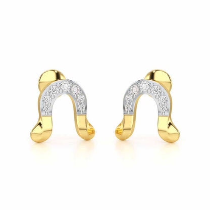 Golden Cascade Silver Earrings - Yellow Gold - Image 1