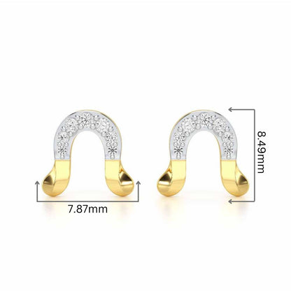 Golden Cascade Silver Earrings - Yellow Gold - Image 2