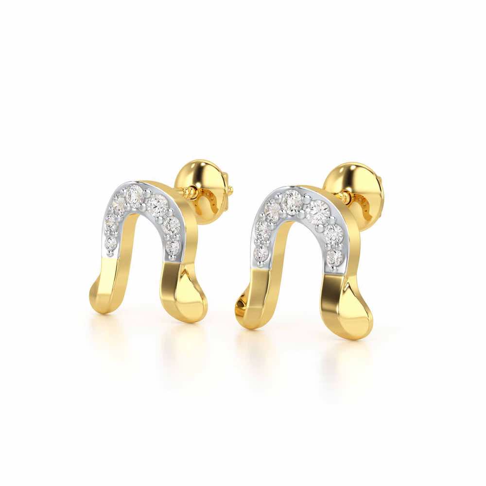 Golden Cascade Silver Earrings - Yellow Gold - Image 3