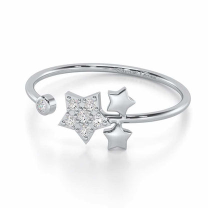 Golden Glow Silver Ring - White Gold - Image 2