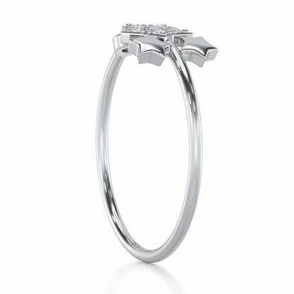 Golden Glow Silver Ring - White Gold - Image 3