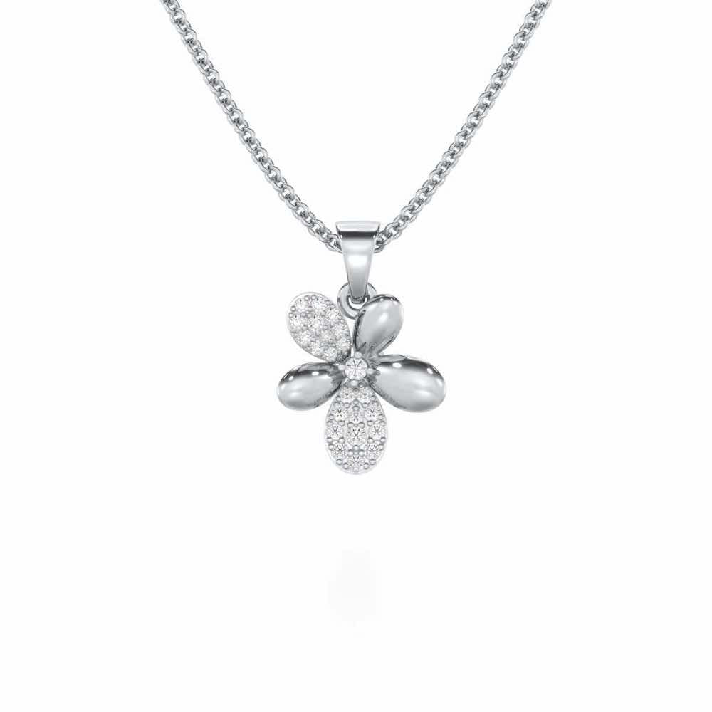 Golden Hour Silver Pendant - White Gold - Image 1