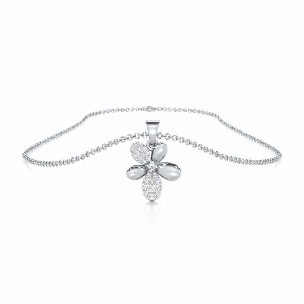 Golden Hour Silver Pendant - White Gold - Image 3
