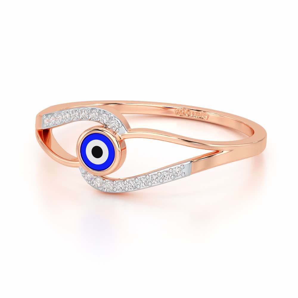 Good Fortune Silver Ring - Rose Gold - Image 2