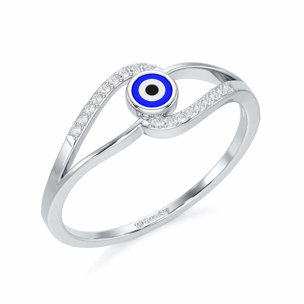 Good Fortune Silver Ring - White Gold - Image 1