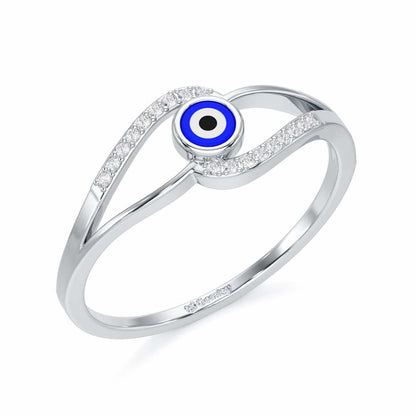 Good Fortune Silver Ring - White Gold - Image 1