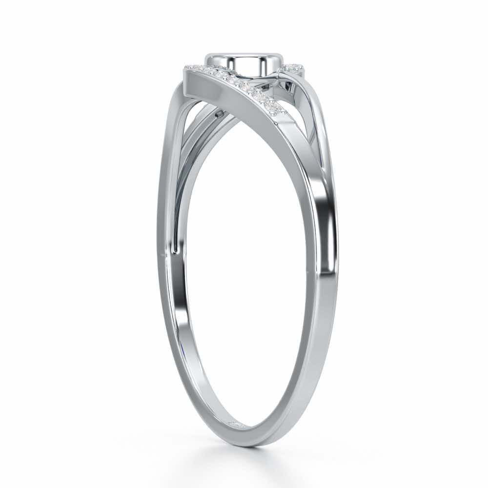 Good Fortune Silver Ring - White Gold - Image 3