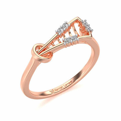 Gorge Lattice Silver Ring - Rose Gold - Image 1