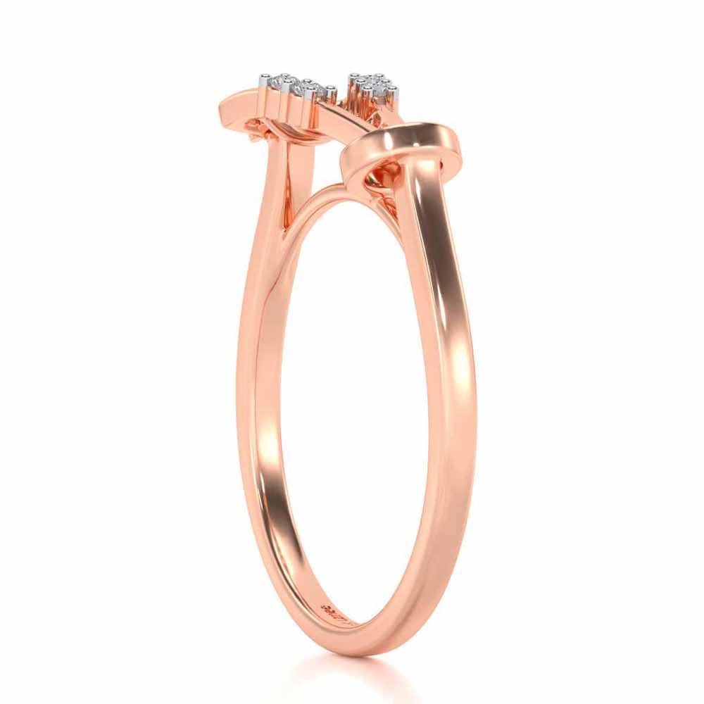 Gorge Lattice Silver Ring - Rose Gold - Image 3