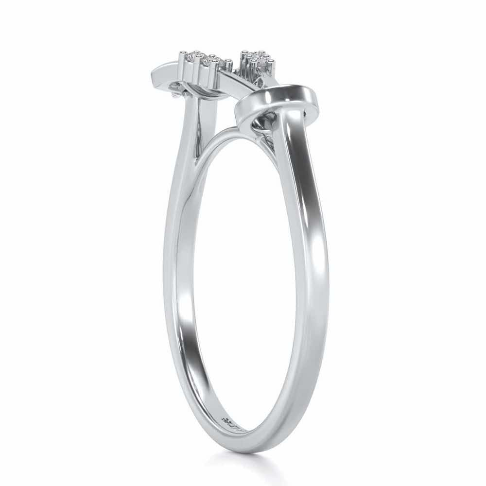 Gorge Lattice Silver Ring - White Gold - Image 3