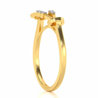 Gorge Lattice Silver Ring - Yellow Gold - Image 3