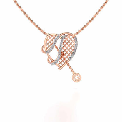 Grab Heart Silver Pendant - Rose Gold - Image 1