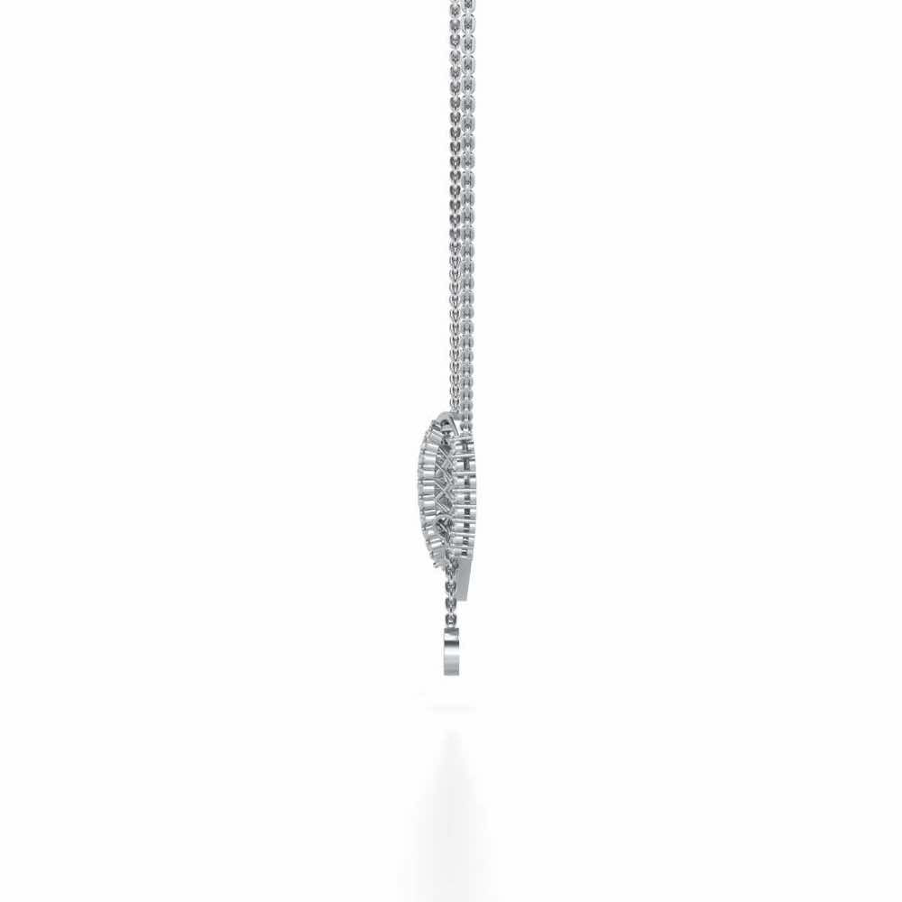 Grab Heart Silver Pendant - White Gold - Image 3
