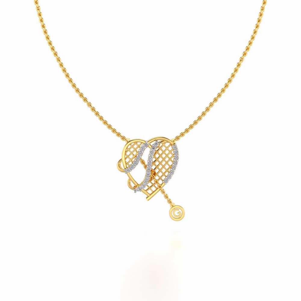 Grab Heart Silver Pendant - Yellow Gold - Image 2