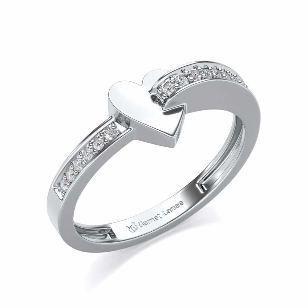 Grab My Heart Ring - White Gold - Image 1