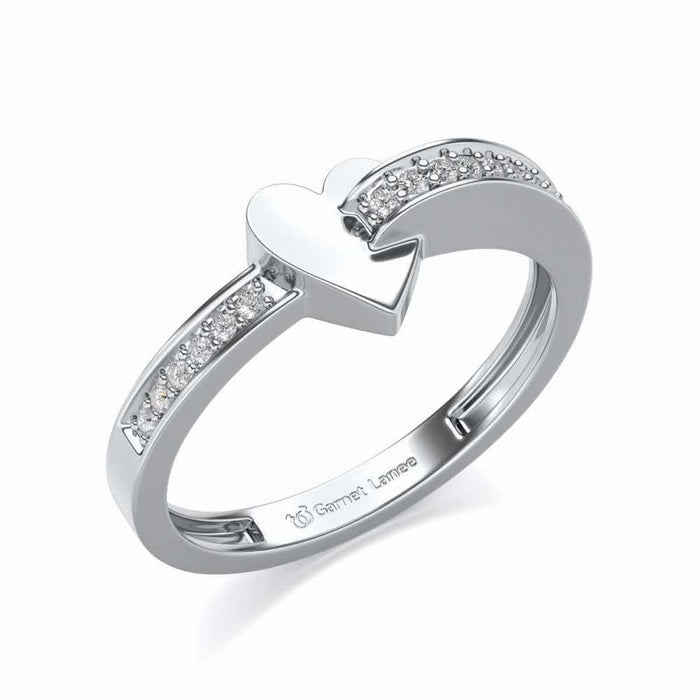 Grab My Heart Ring - White Gold - Image 1