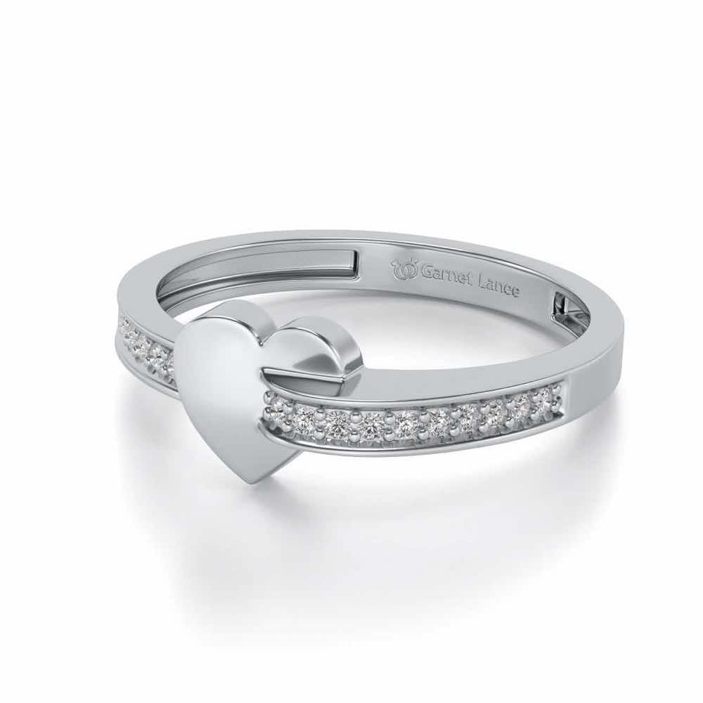 Grab My Heart Ring - White Gold - Image 2