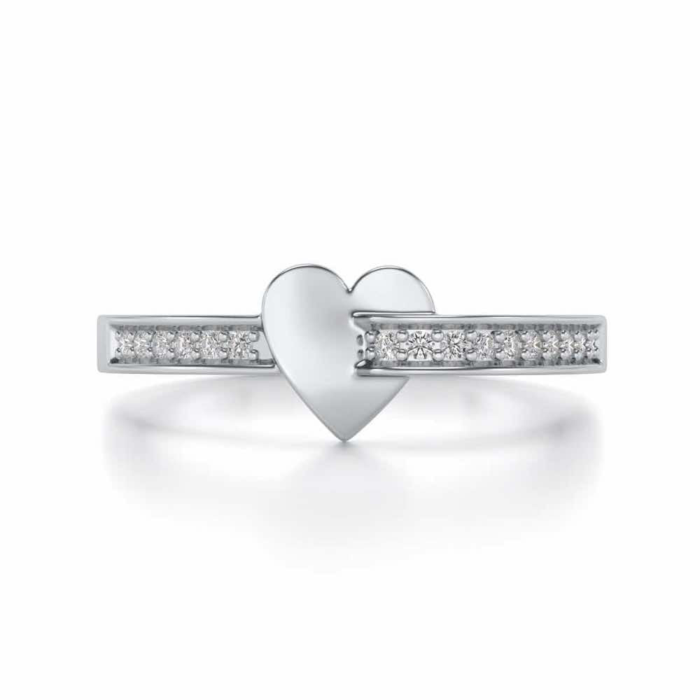 Grab My Heart Ring - White Gold - Image 4