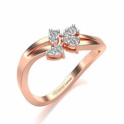 Grace flora Silver Ring - Rose Gold - Image 1