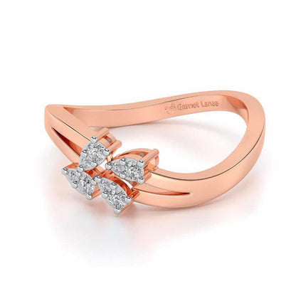 Grace flora Silver Ring - Rose Gold - Image 2