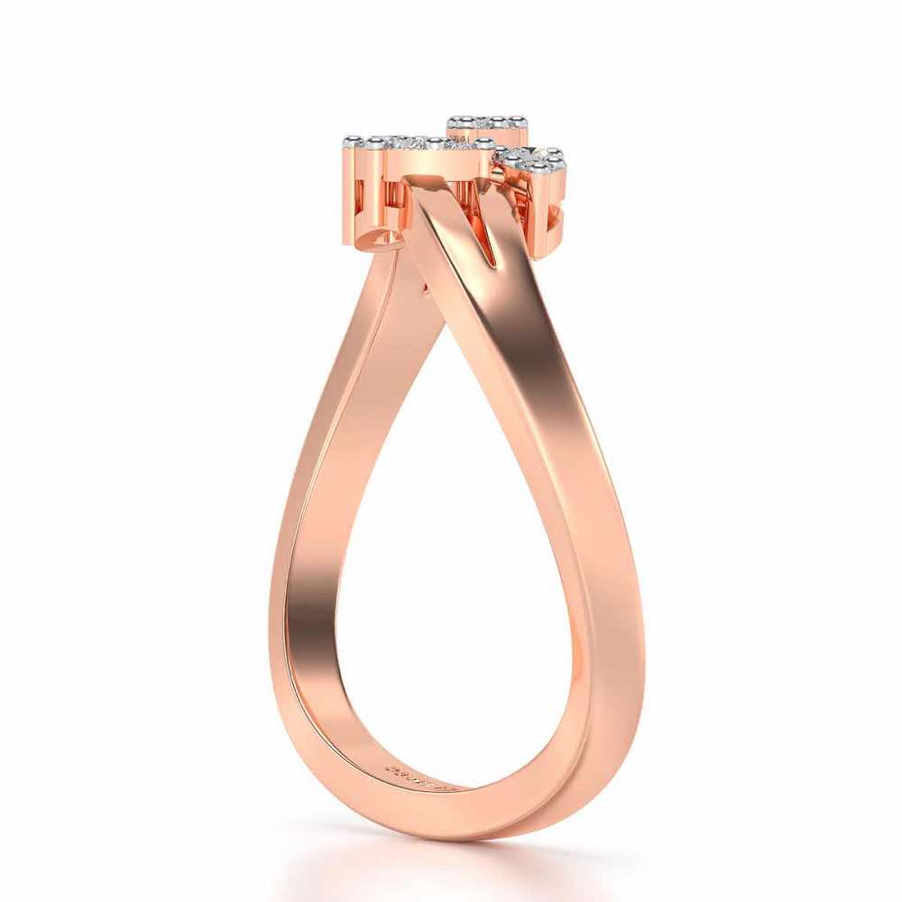 Grace flora Silver Ring - Rose Gold - Image 3