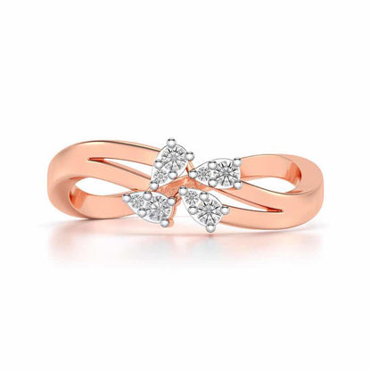 Grace flora Silver Ring - Rose Gold - Image 4