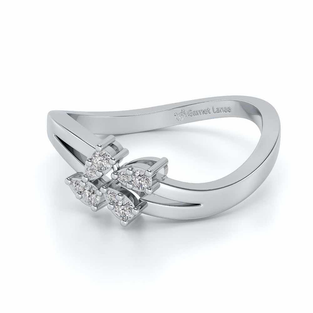 Grace flora Silver Ring - White Gold - Image 2