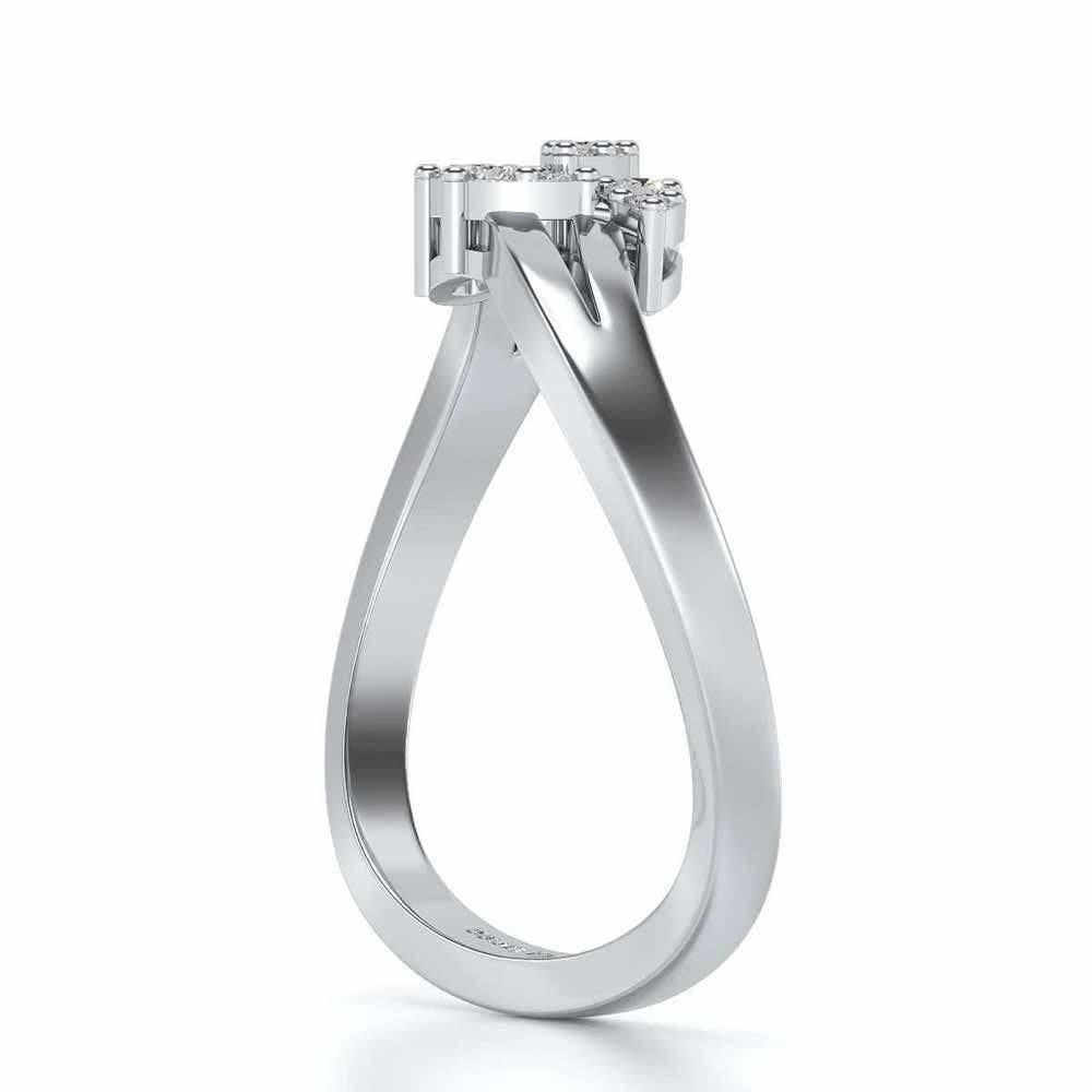 Grace flora Silver Ring - White Gold - Image 3