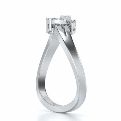 Grace flora Silver Ring - White Gold - Image 3