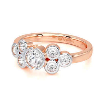 Graceful Aura Solitaire Ring - Rose Gold - Image 2