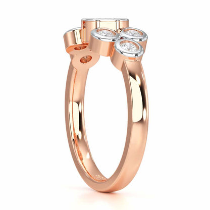 Graceful Aura Solitaire Ring - Rose Gold - Image 3
