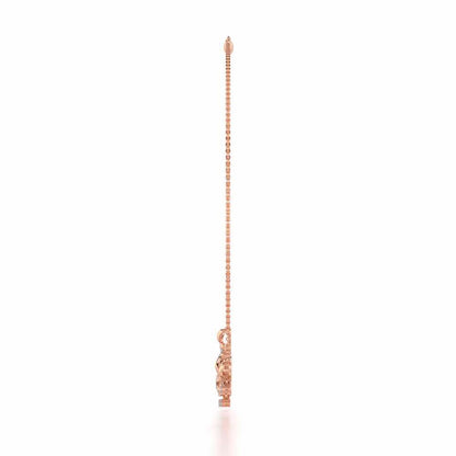 Graceful Bloom Silver Necklace - Rose Gold - Image 4
