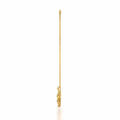 Graceful Bloom Silver Necklace - Yellow Gold - Image 4