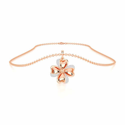 Graceful Flora Silver Pendant - Rose Gold - Image 3