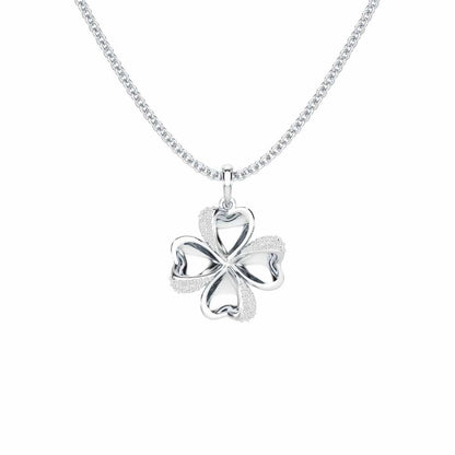 Graceful Flora Silver Pendant - White Gold - Image 1
