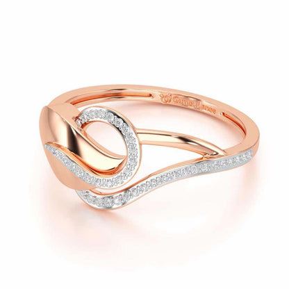 Graceful Glow Silver Ring - Rose Gold - Image 2