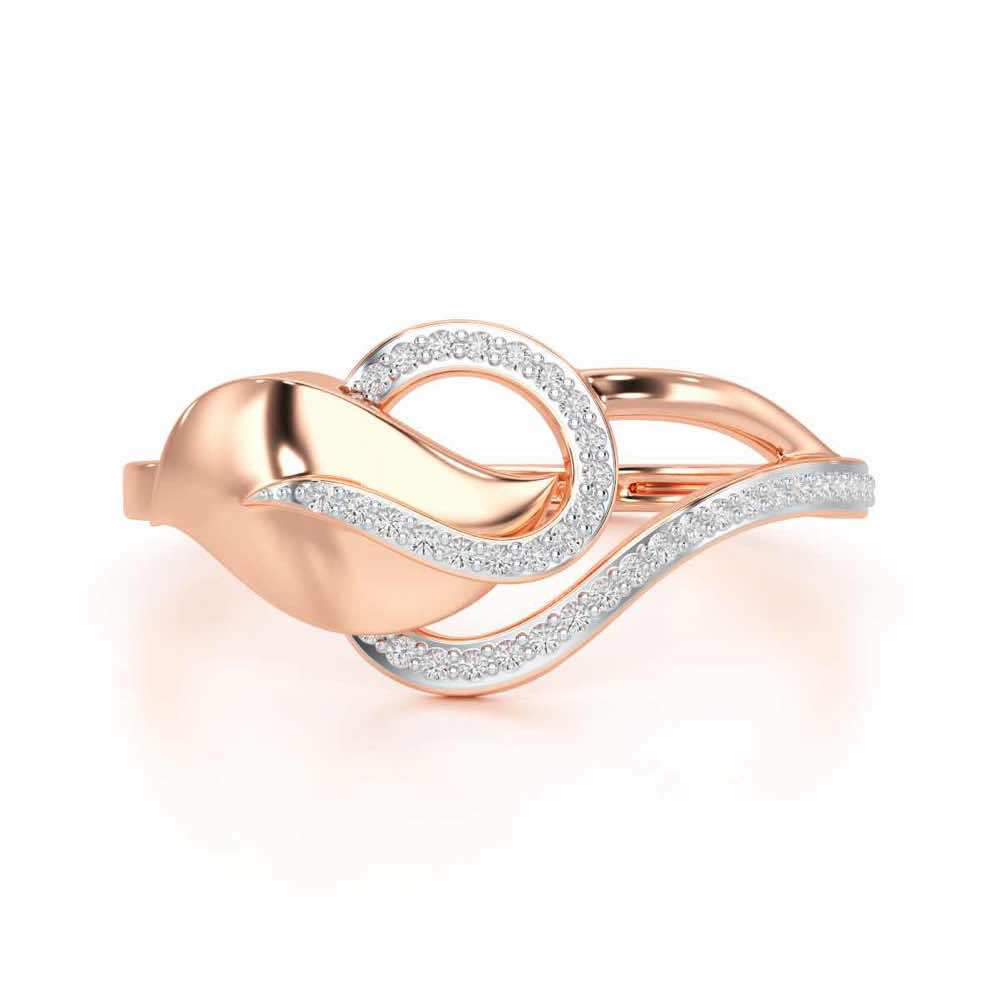 Graceful Glow Silver Ring - Rose Gold - Image 4