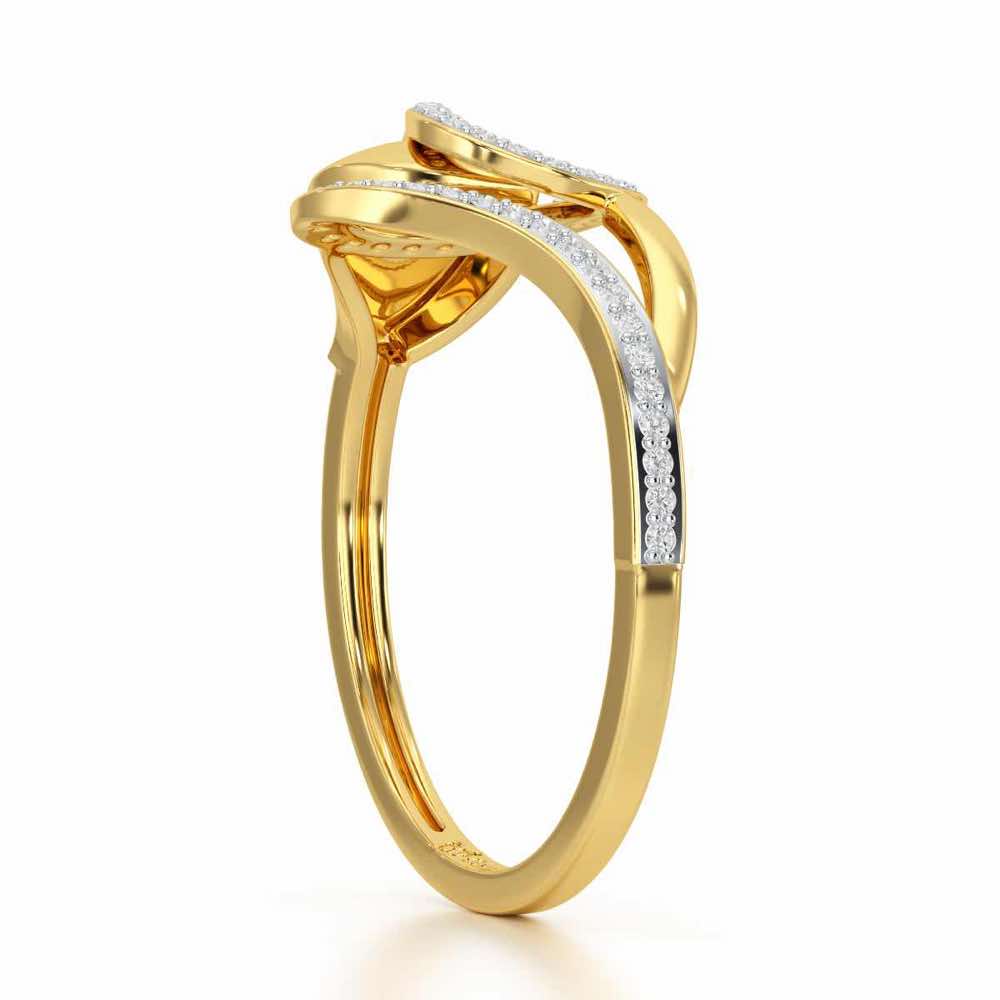 Graceful Glow Silver Ring - Yellow Gold - Image 3