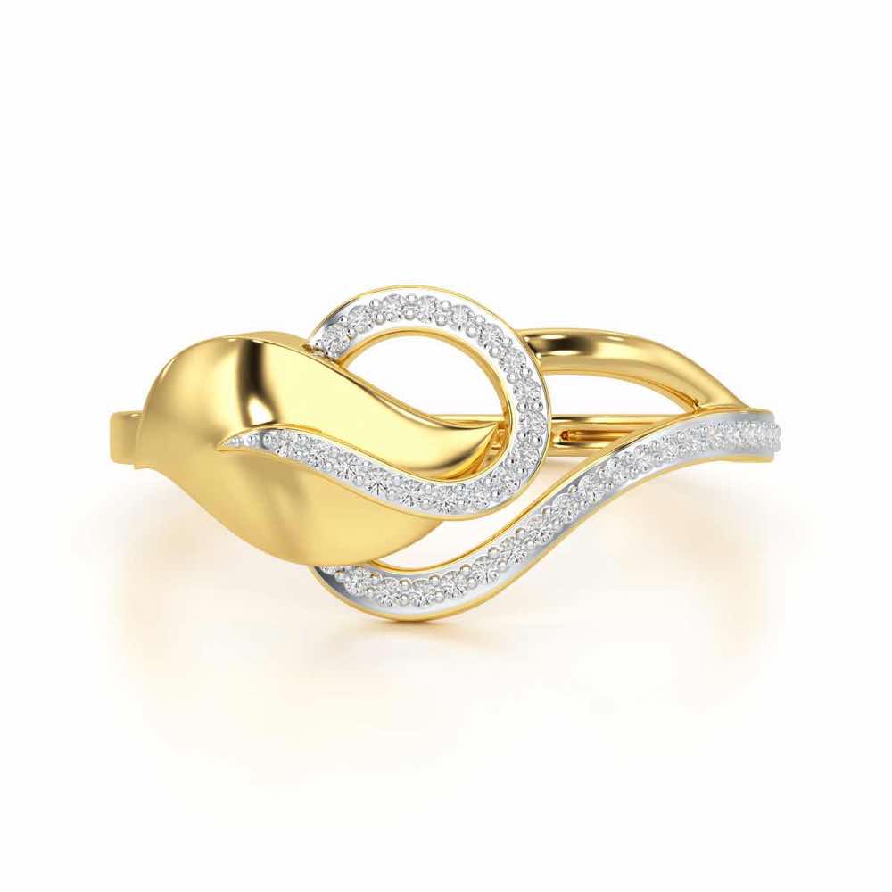 Graceful Glow Silver Ring - Yellow Gold - Image 4