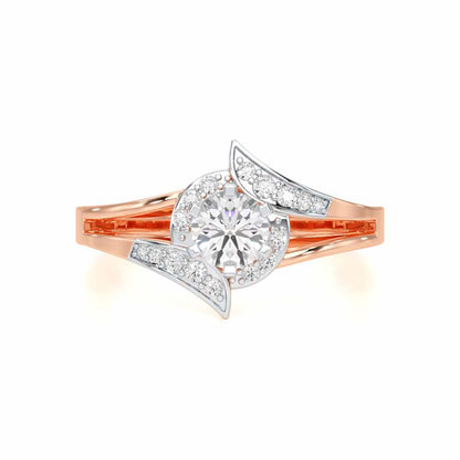 Graceful Mirage Solitaire Ring - Rose Gold - Image 4