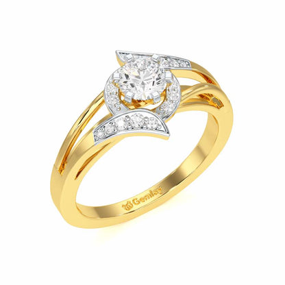 Graceful Mirage Solitaire Ring - Yellow Gold - Image 1