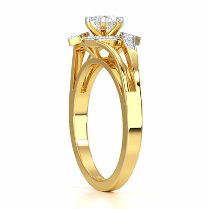 Graceful Mirage Solitaire Ring - Yellow Gold - Image 3