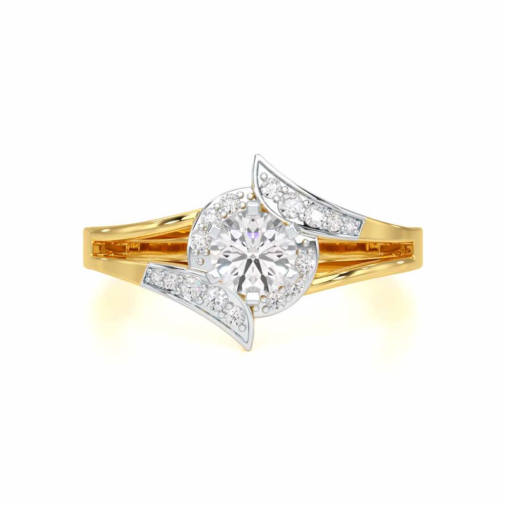 Graceful Mirage Solitaire Ring - Yellow Gold - Image 4