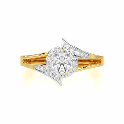 Graceful Mirage Solitaire Ring - Yellow Gold - Image 4