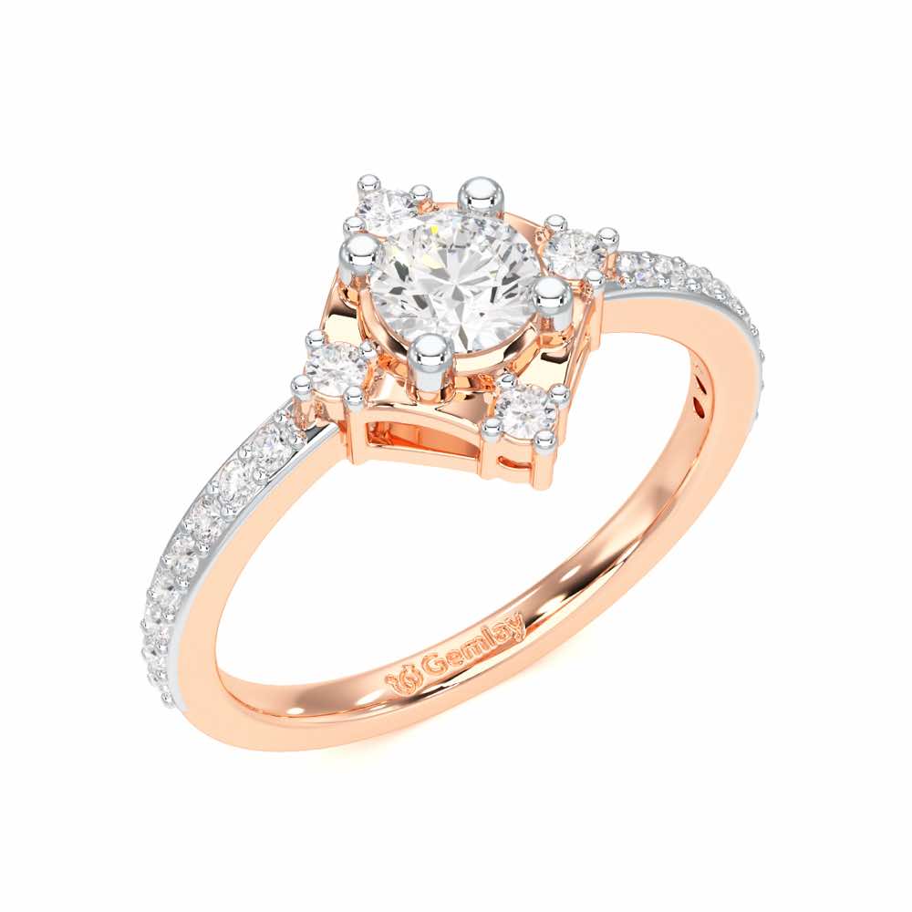 Graceful Opulence Solitaire Ring - Rose Gold - Image 1
