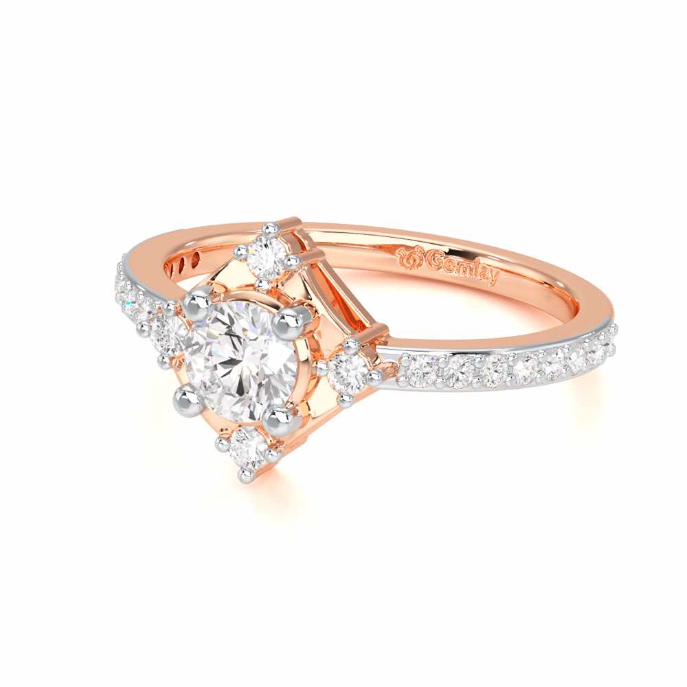 Graceful Opulence Solitaire Ring - Rose Gold - Image 2