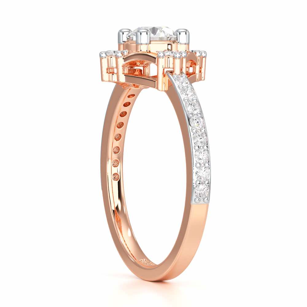 Graceful Opulence Solitaire Ring - Rose Gold - Image 3