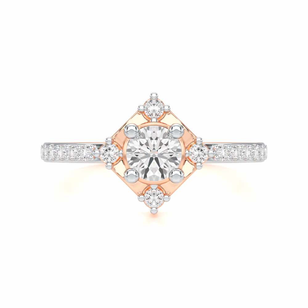 Graceful Opulence Solitaire Ring - Rose Gold - Image 4