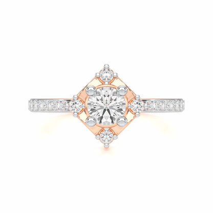 Graceful Opulence Solitaire Ring - Rose Gold - Image 4